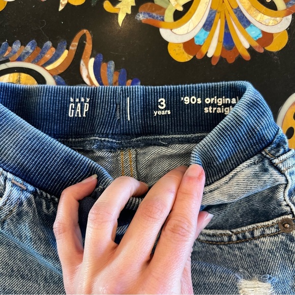 GAP Toddler Distressed Blue Jeans - Picture 2 of 3